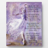 Inspirerend plak met danseres fotoplaat (Voorkant)