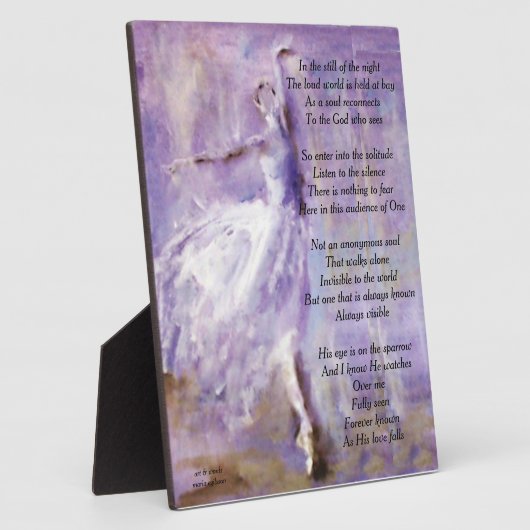 Inspirerend plak met danseres fotoplaat (Zijkant)