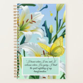 Inspirerend Planner Witte Lelie Gele Vlinder (Voorkant)