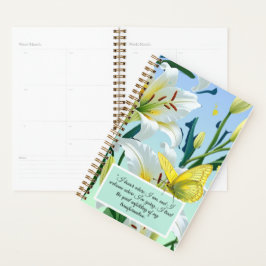 Inspirerend Planner Witte Lelie Gele Vlinder