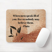 Inspirerend Plato Citaat Floral Accent Mousepad Muismat (Met muis)