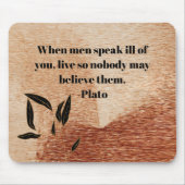 Inspirerend Plato Citaat Floral Accent Mousepad Muismat (Voorkant)