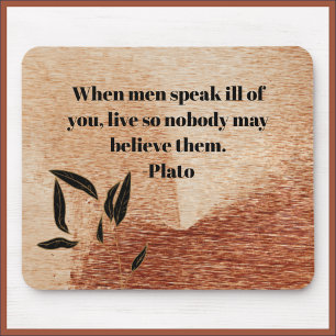 Inspirerend Plato Citaat Floral Accent Mousepad Muismat