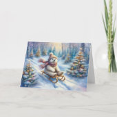 Inspirerend Polar Beer Sled Christelijke kerst Feestdagen Kaart (Voorkant)