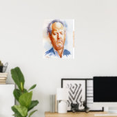 Inspirerend portret van Andrew Breitbart Poster (Thuiskantoor)