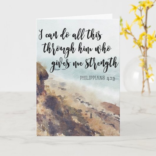 inspirerend positief citaat kaart sterkte (Gele Bloem)