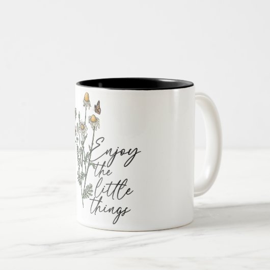 Inspirerend positief Gezegde/Sublimatie T Tweekleurige Koffiemok (Voorkant rechts)