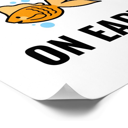 Inspirerend positief voor goudvis poster (Hoek)