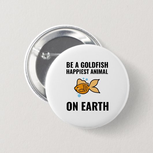 Inspirerend positief voor goudvis ronde button 5,7 cm (Voorkant /achterkant)