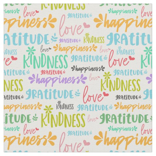 Inspirerend positief woordpatroon stof (Close Up)