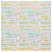 Inspirerend positief woordpatroon stof (Swatch)