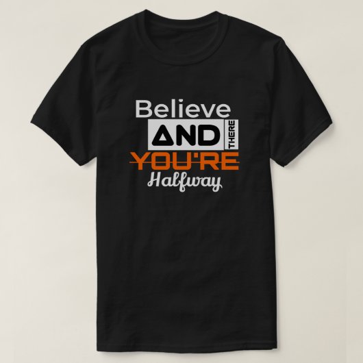 Inspirerend, positieve affirmaties T-shirt (Design voorkant)
