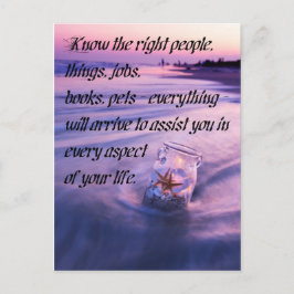 Inspirerend positieve strand thema quote briefkaart