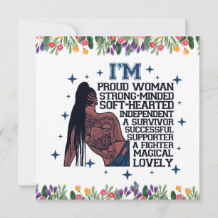 Inspirerend positieve woorden affirmatie Sista Bla Feestdagenkaart