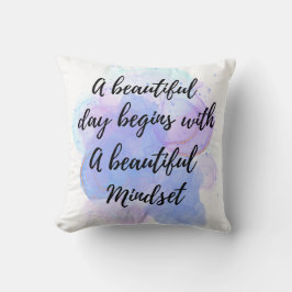 Inspirerend Positive Empowering Typography Quote Kussen