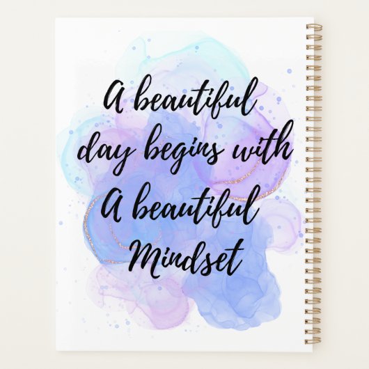 Inspirerend Positive Empowering Typography Quote Planner (Achterkant)