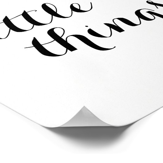 Inspirerend Poster " geniet van de kleine dingen " (Hoek)