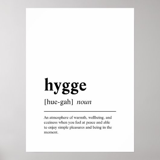Inspirerend Poster Hygge Quote (Voorkant)
