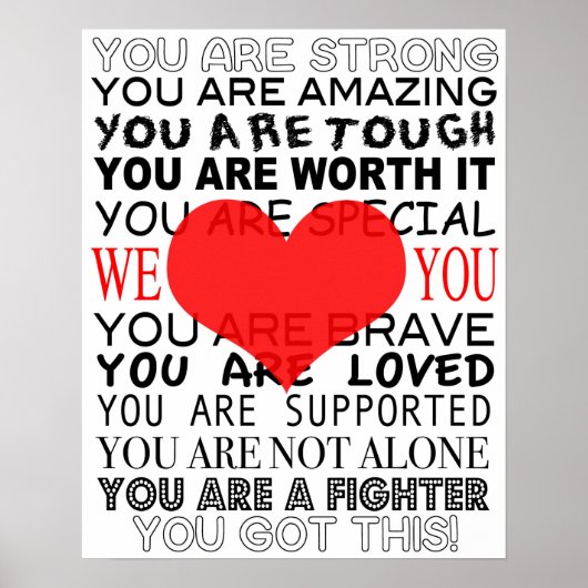 Inspirerend Poster kankerpatiënt (Voorkant)