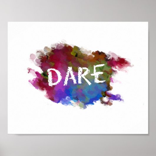 inspirerend poster kleurrijke verflijnen (Voorkant)