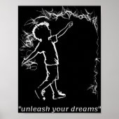 Inspirerend Poster: Laat je dromen los Poster (Voorkant)