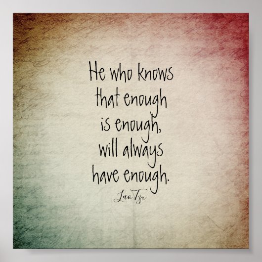 inspirerend poster Lao Tzu-tekst (Voorkant)