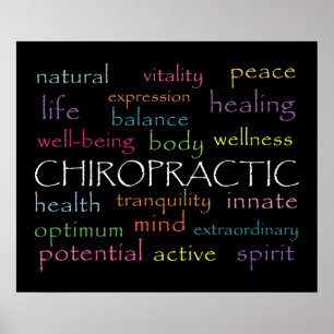 Inspirerend Poster met Chiropractische woorden