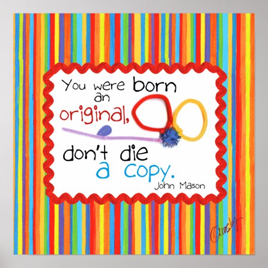 Inspirerend poster met kind van vlinder (Voorkant)