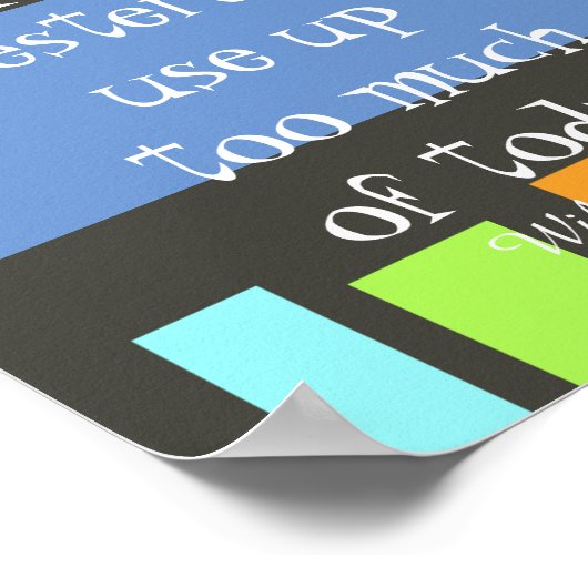 inspirerend poster modern kleurrijk, met citaat (Hoek)