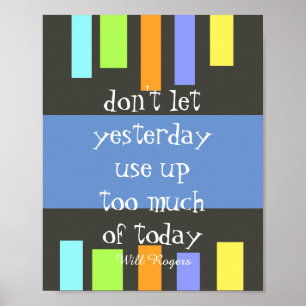 inspirerend poster modern kleurrijk, met citaat