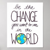 inspirerend poster - moet de verandering zijn (Voorkant)