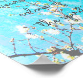 inspirerend poster op blauwe natuur (Hoek)