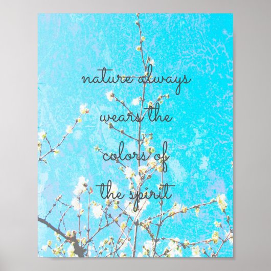 inspirerend poster op blauwe natuur (Voorkant)