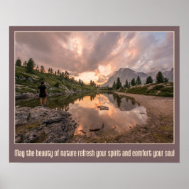 Inspirerend poster van de bergpas