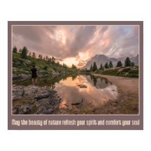 Inspirerend poster van de bergpas