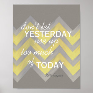 inspirerend poster Will Rogers citeert chevron