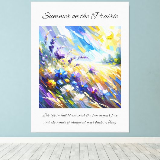 Inspirerend Prairie Summer Canvas Afdruk (Insitu (Houten vloer))