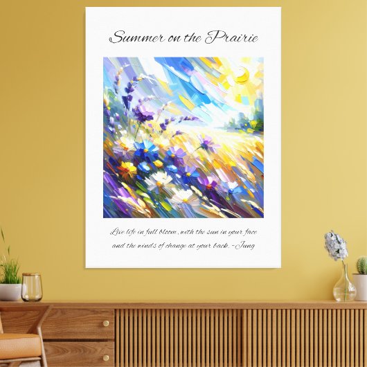 Inspirerend Prairie Summer Canvas Afdruk (Insitu (Woonkamer))
