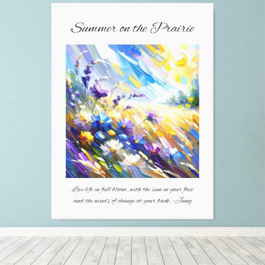 Inspirerend Prairie Summer Canvas Afdruk (Insitu (Houten vloer))