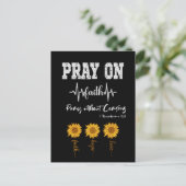 Inspirerend Pray op Citaat met Manuscript Briefkaart (Staand voorkant)