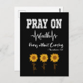 Inspirerend Pray op Citaat met Manuscript Briefkaart (Voorkant / Achterkant)