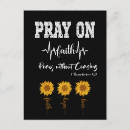 Inspirerend Pray op Citaat met Manuscript Briefkaart