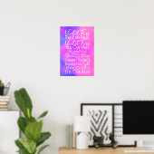 Inspirerend Prayer Lavender Pink Poster (Thuiskantoor)