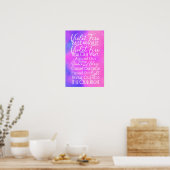 Inspirerend Prayer Lavender Pink Poster (Keuken)