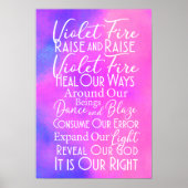 Inspirerend Prayer Lavender Pink Poster (Voorkant)