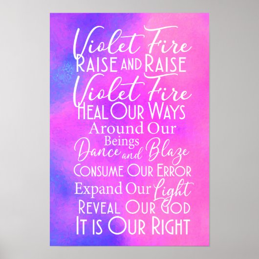 Inspirerend Prayer Lavender Pink Poster (Voorkant)