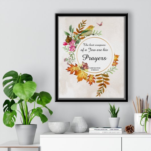 Inspirerend Prayer Rabbi Nachman Breslov Quote Poster