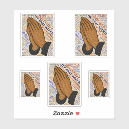 Inspirerend Praying Hands Sticker (Vel)