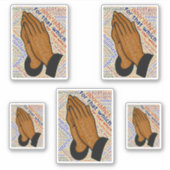 Inspirerend Praying Hands Sticker (Voorkant)