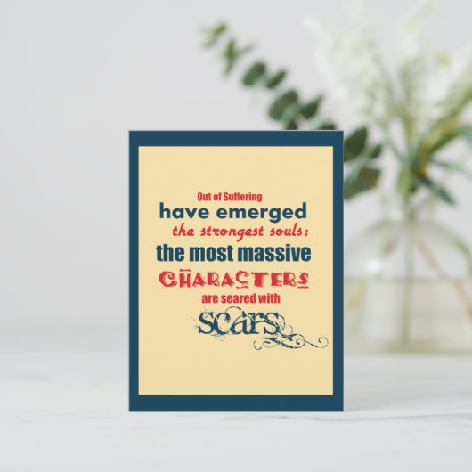 Inspirerend prijsaanduiding — Typografie Briefkaart (Staand voorkant)